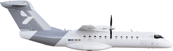 Heart Aerospace ES-30 hybrid-electric aircraft side silhouette